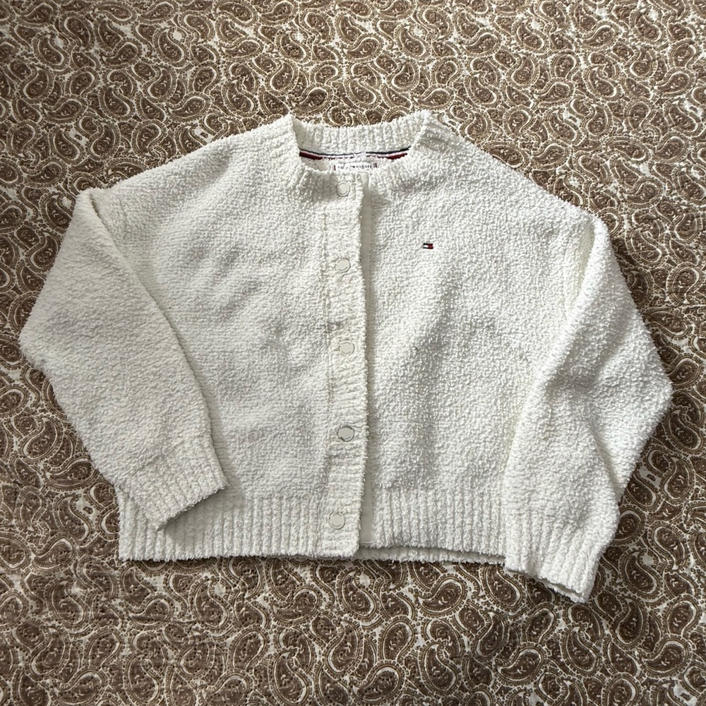 Tommy Hilfiger Cream Cardigan Sweater